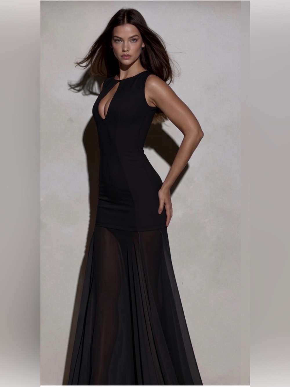 HOUSE OF CB 'Raphaella' Black Keyhole Maxi Dress/Small US4-6 $299 - Picture 5 of 8